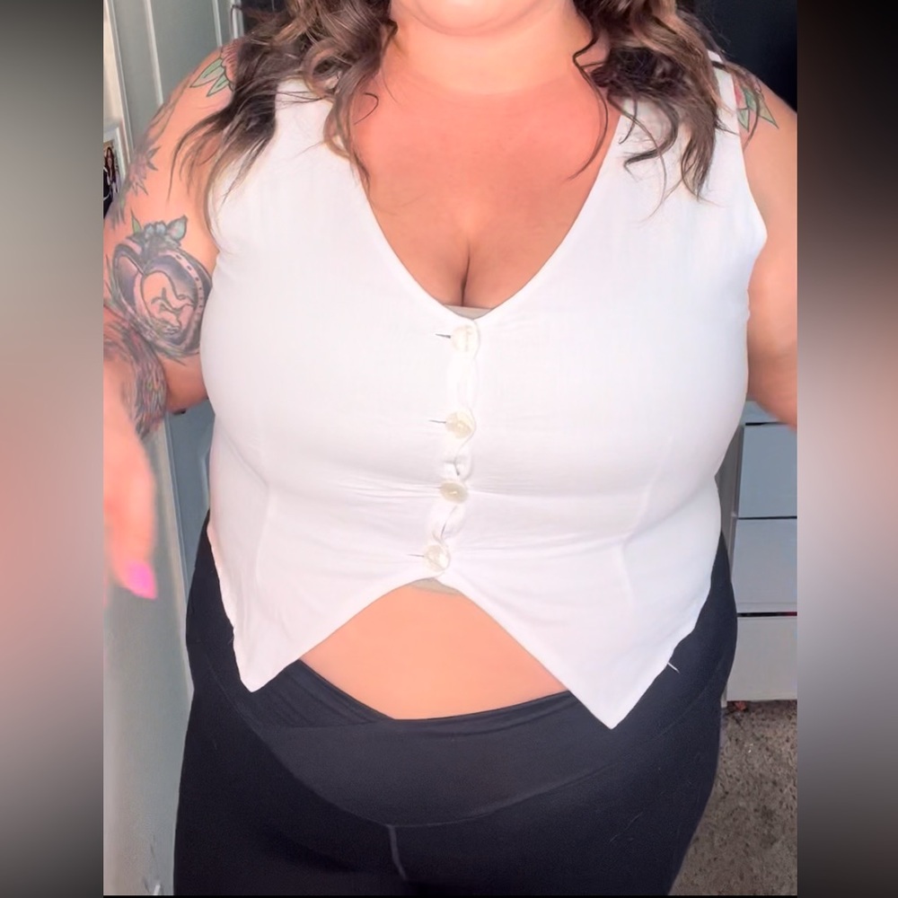 Linen vest top
